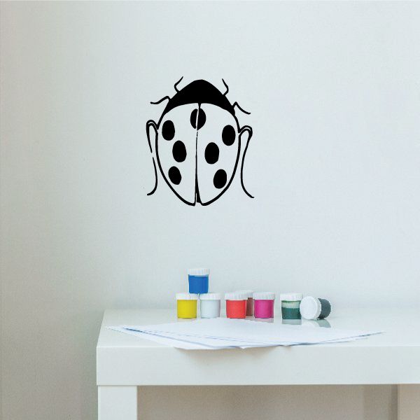 Image of Ladybug Sitting Decal