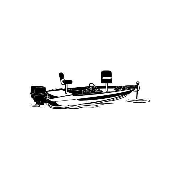 Image of Lake Fishing Boat Decal