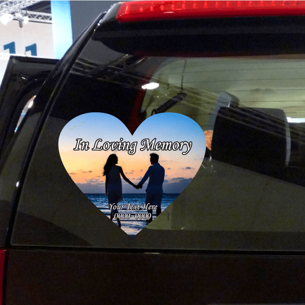 Image of Lakeside Couple In Loving Memory Custom Sticker