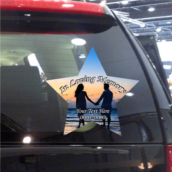 Image of Lakeside Couple In Loving Memory Custom Sticker