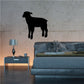 Black standing lamb silhouette wall decal