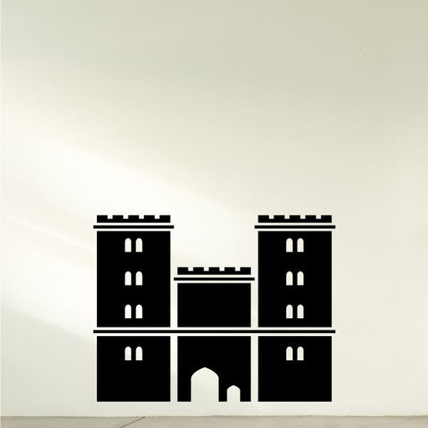 Lambeth Palace decal featuring a black castle facade with three arched entrances and windows