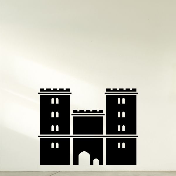 Lambeth Palace decal featuring a black castle facade with three arched entrances and windows