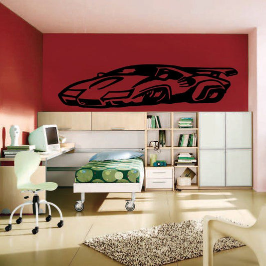 Image of Lamborghini Countach Cartoon Decal