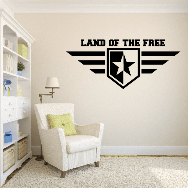 Image of Land of the Free Star Wing Decal