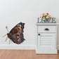 Brown earth butterfly wall decal with detailed wings