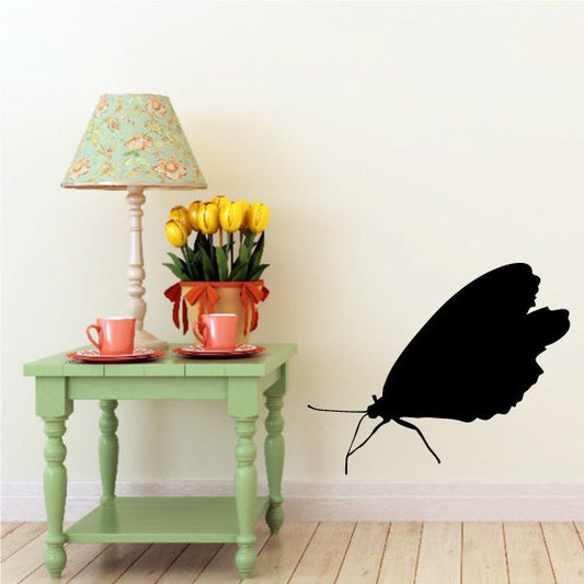 Image of Landed Rough Wing Butterfly Silhoutte Decal