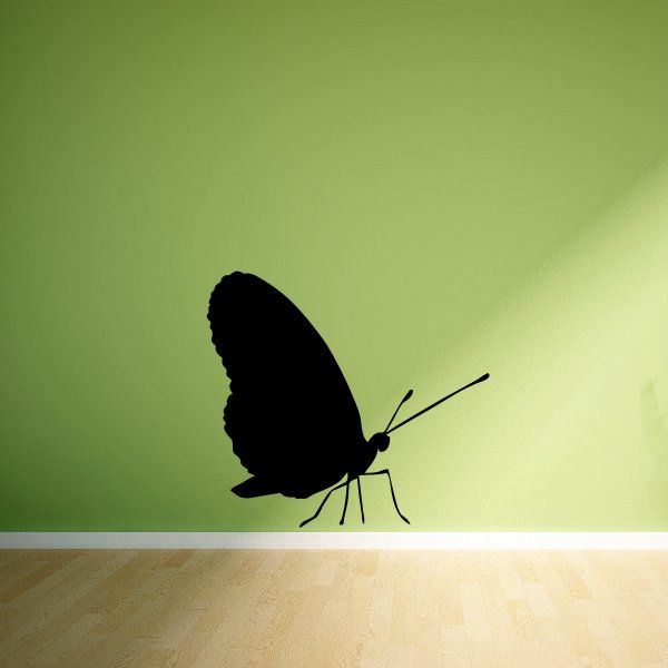 Image of Landed Sharp Antenae Butterfly Silhoutte Decal