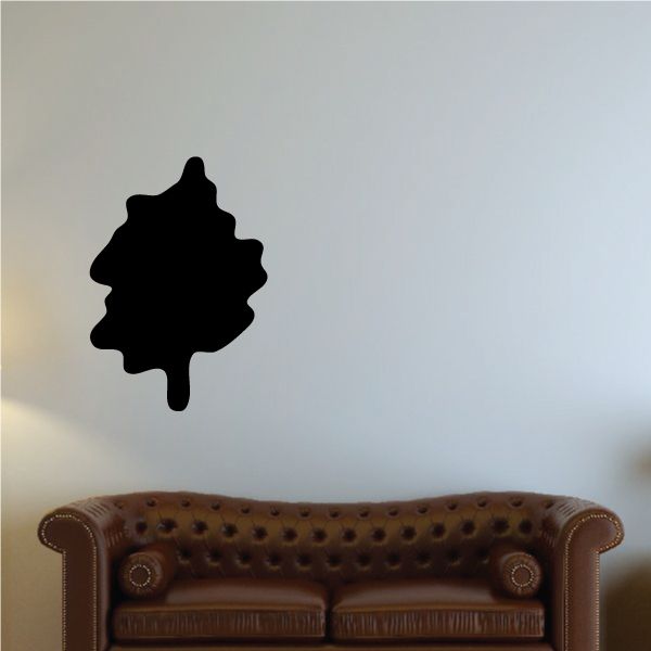 Landscape wall decal vinyl silhouette of a landscape shape, black