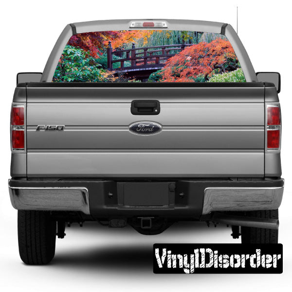 Image of Landscape Rear Window View Through Graphics