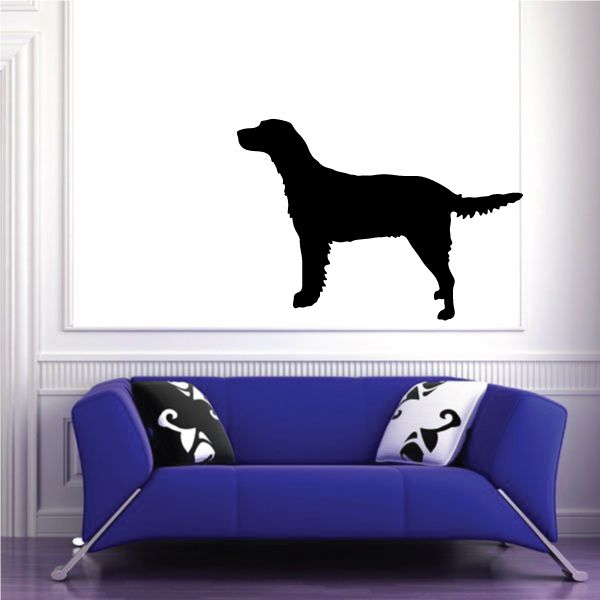 Large Munsterlander decal, black standing dog silhouette