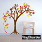 Large Tree with Multiple colored Leaves kit - Vinyl Wall Decals