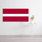Latvia flag sticker, rectangular with red and white stripes