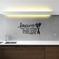 Kitchen wall decal: 'laughter in the kitchen' with fork icon