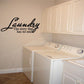 Laundry wall decal with text "The story that has no end"