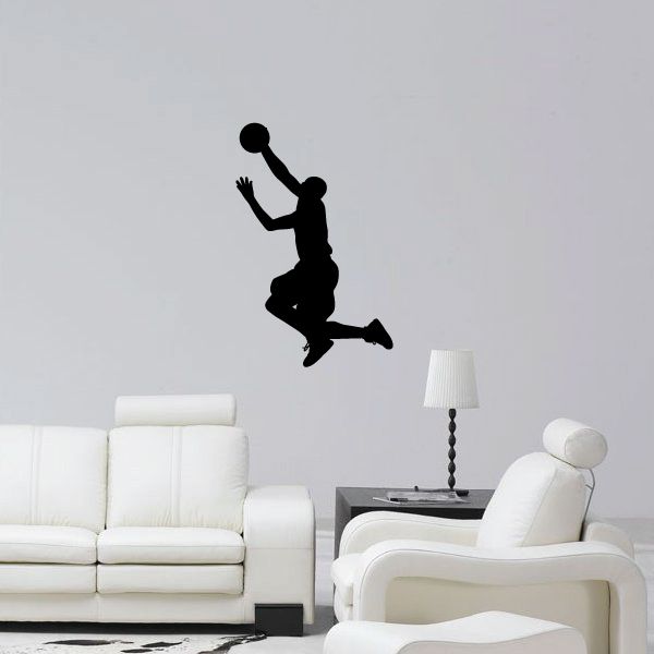 Image of Lay Up Basketball Wall Decal - Vinyl Decal - Car Decal - 011