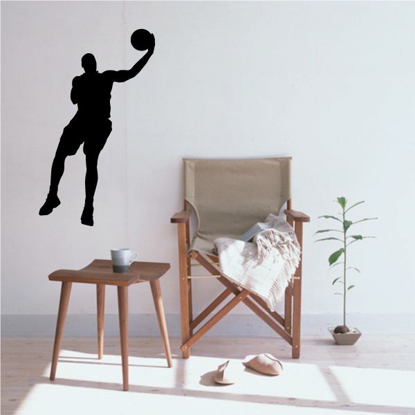 Image of Lay Up Basketball Wall Decal - Vinyl Decal - Car Decal - 013