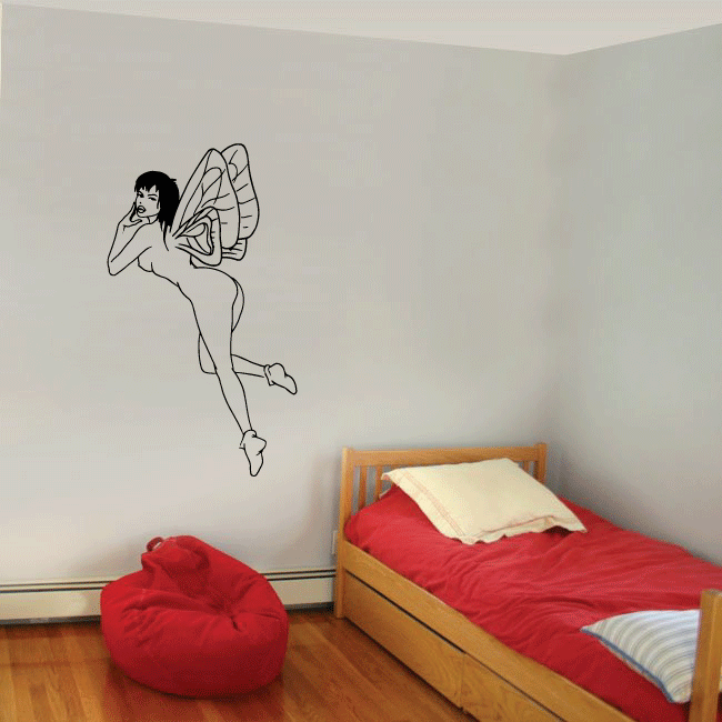 Image of Laying Down Small Wing Fairy Decal