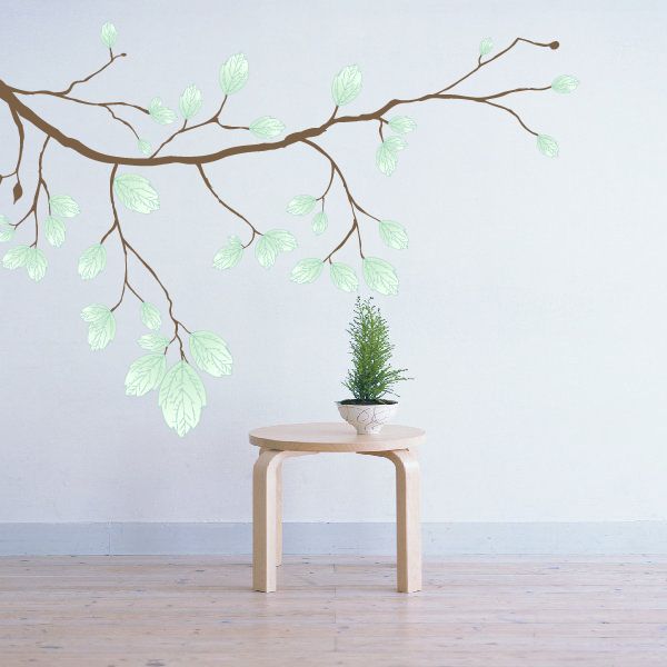 Image of Leafy Tree Branch Printed Die Cut Decal