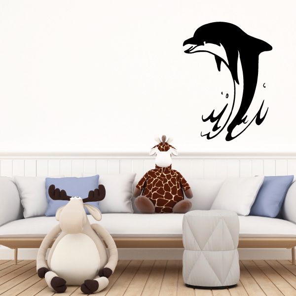 Image of Leap Out of Water Dolphin Decal