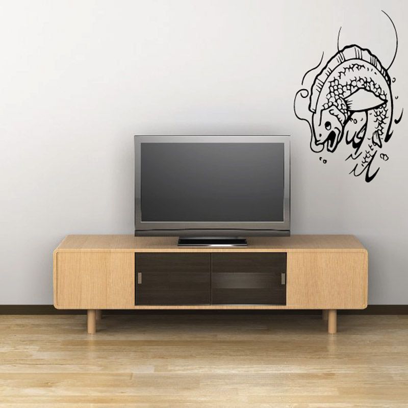 Image of Leaping Fish and Moon Decal