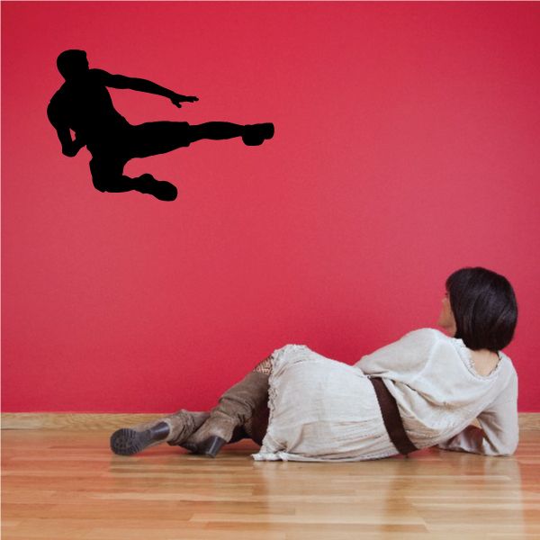 Image of Leaping Karate Vinyl Decal