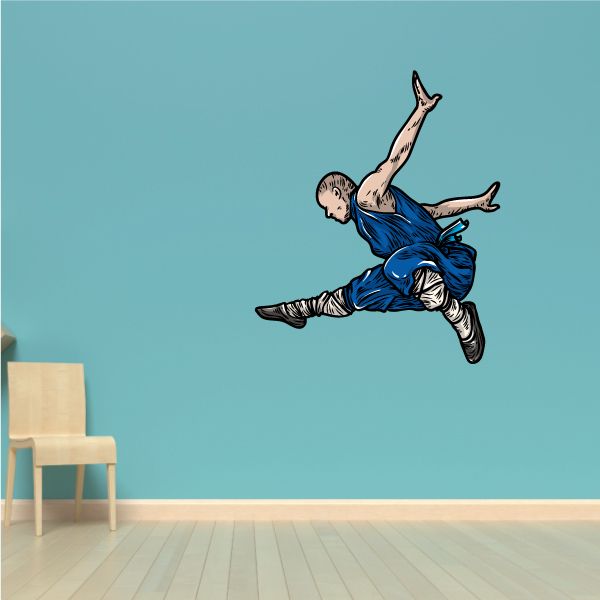 Image of Leaping Kung Fu Kick Sticker