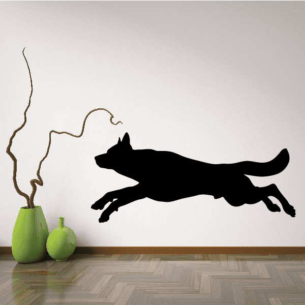 Image of Leaping Wolf Decal