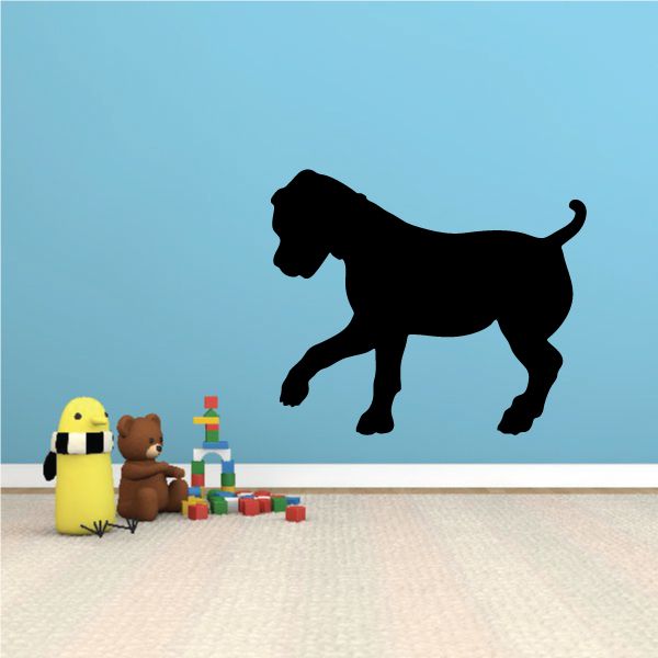 Black puppy silhouette wall decal