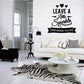Black wall decal with hearts and quote: “Leave a Little Sparkle Everywhere You Go”