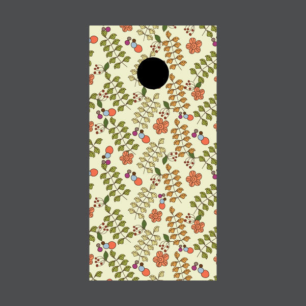 Image of Leaves Cornhole Board Wraps