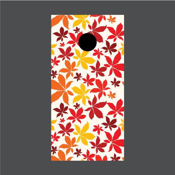 Image of Leaves Cornhole Board Wraps