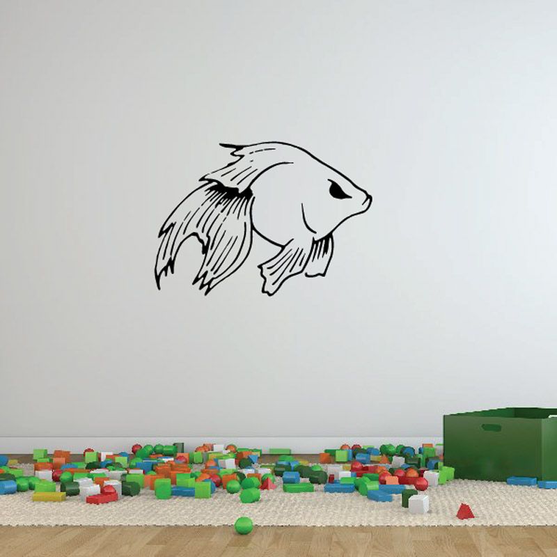 Image of Leering Goldfish Decal