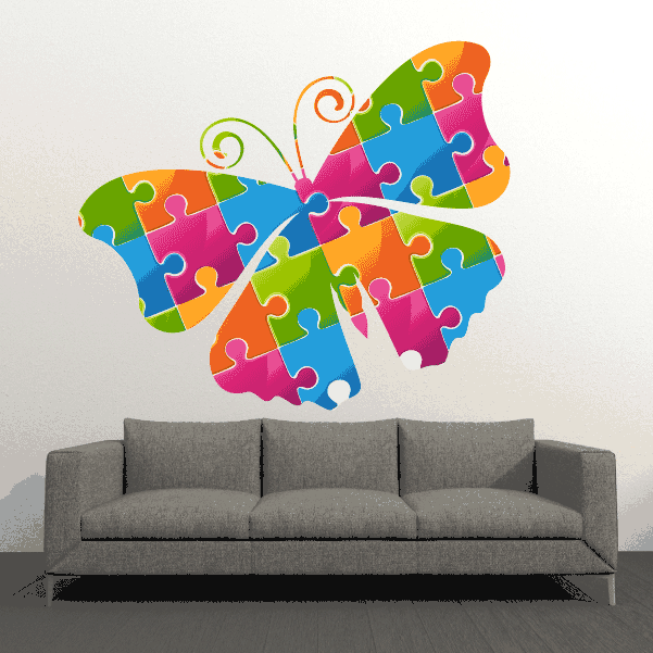 Image of Lego Butterfly Wall Decal - Vinyl Decal - Car Decal - Idcolor021