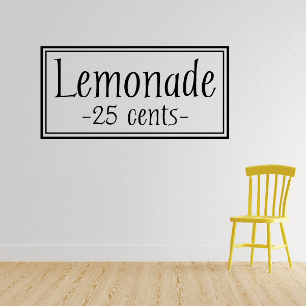 Image of Lemonade 25 cents Decal