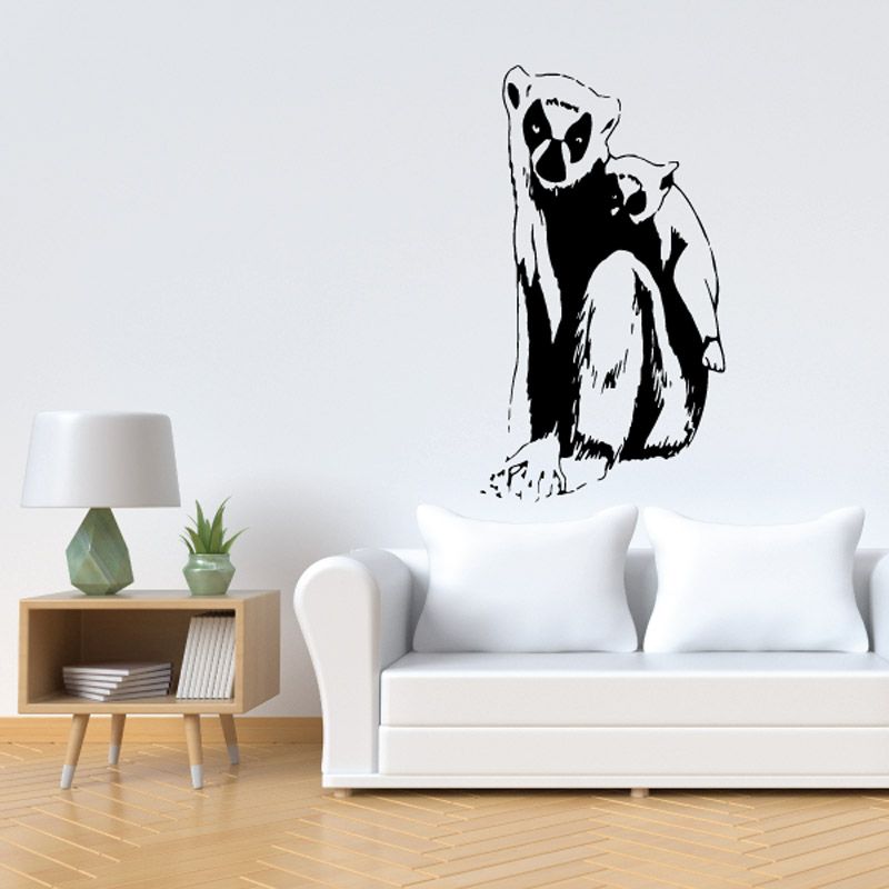 Image of Lemur and Baby Decal