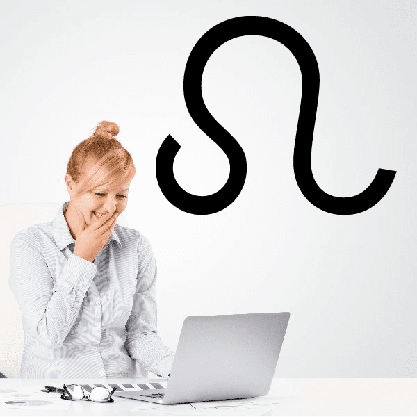 Black abstract symbol decal with flowing omega-like shape