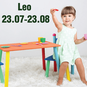 Leo text and date decal, green: 23.07-23.08 and Leo