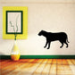 Black leopard looking decal with side profile silhouette