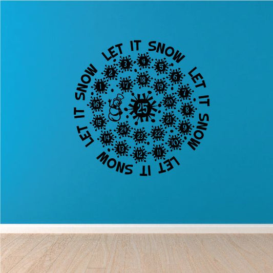 Image of Let It Snow Christmas Countdown Decal