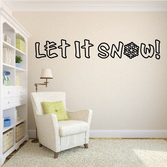 Image of Let It Snow Outline Decal