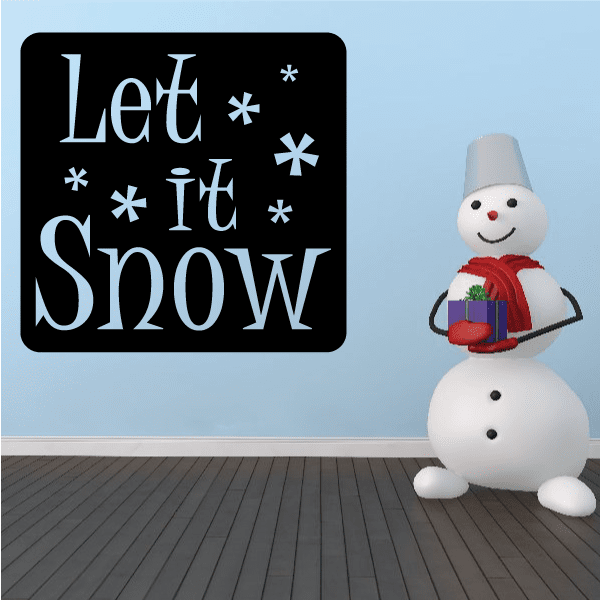 Image of Let It Snow Quote Decal