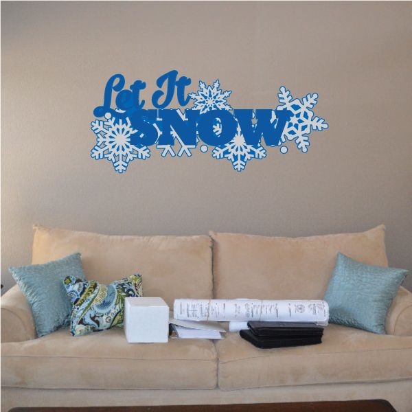 Image of Let It Snow Snowflake Printed Decal