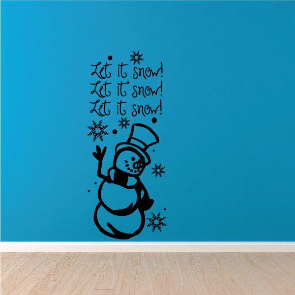 Image of Let It Snow Snowman Decal