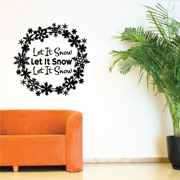 Image of Let It Snow Wreath Decal