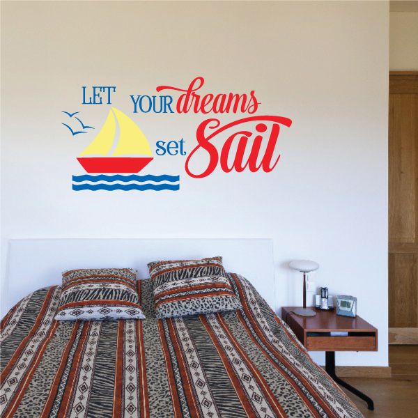 Image of Let You Dreams Set Sail Printed Die Cut Decal