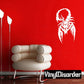 Crawling scorpion wall decal, white outline design
