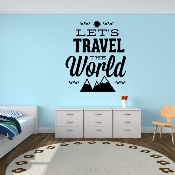 Image of Lets Travel The World Decal