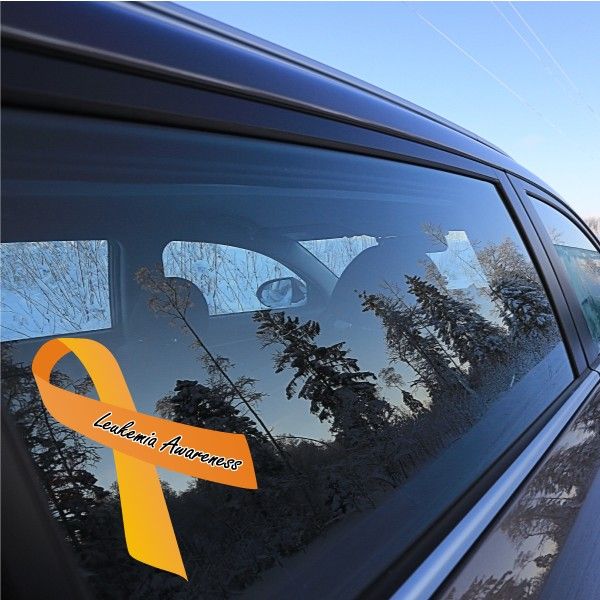 Image of Leukemia Awareness Ribbon Vinyl Sticker