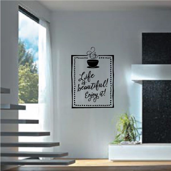 Image of Life Is Beautiful Enjoy It Wall Decal